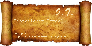 Oestreicher Tarcal névjegykártya